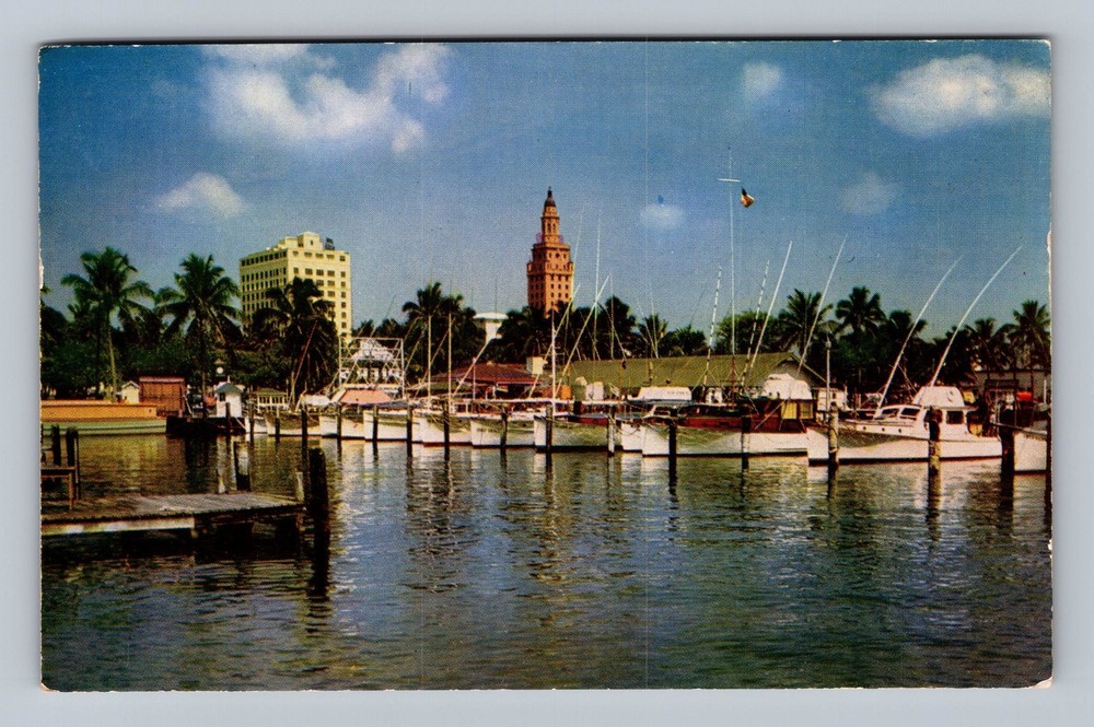 Miami FL-Florida Fishing Fleet Vintage Postcard