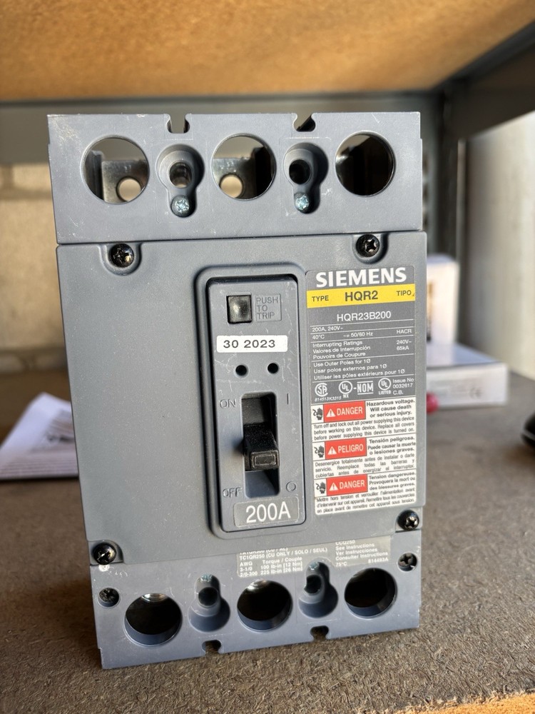 Siemens 3-Pole 200A 240V Circuit Breaker (HQR23B200)