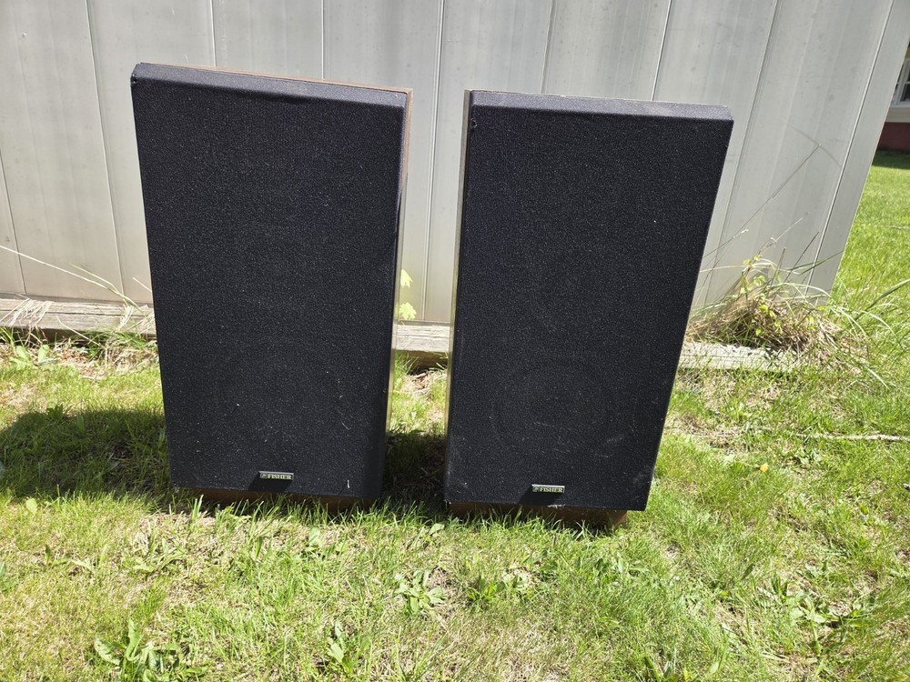 Vintage Fisher 3-Way Bookshelf Speakers for Home Theater Stereo 1980s HiFi