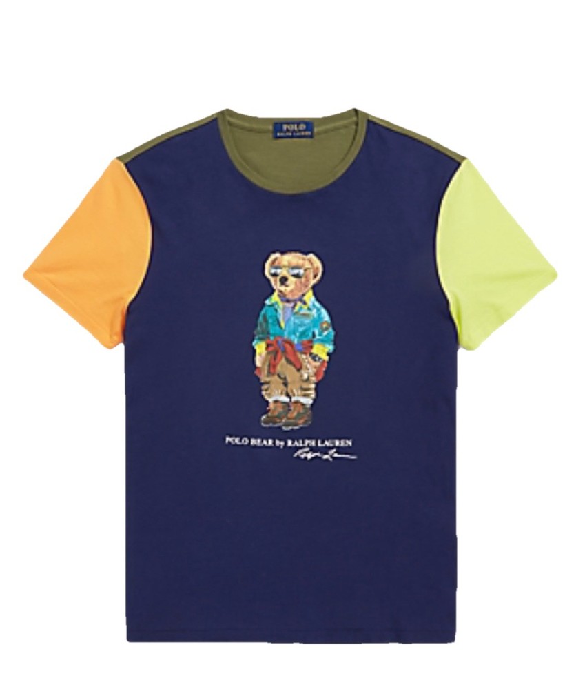 Polo Ralph Lauren Size XL Navy Multi Polo Bear Graphic Classic Fit T-Shirt