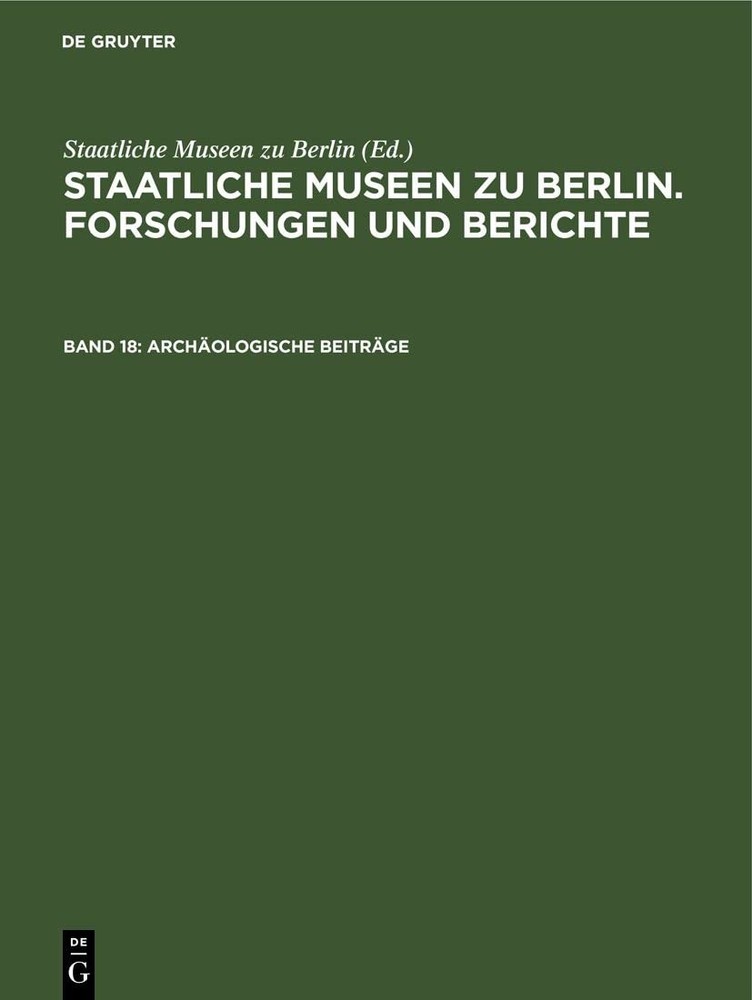Archäologische Beiträge (Hardback)
