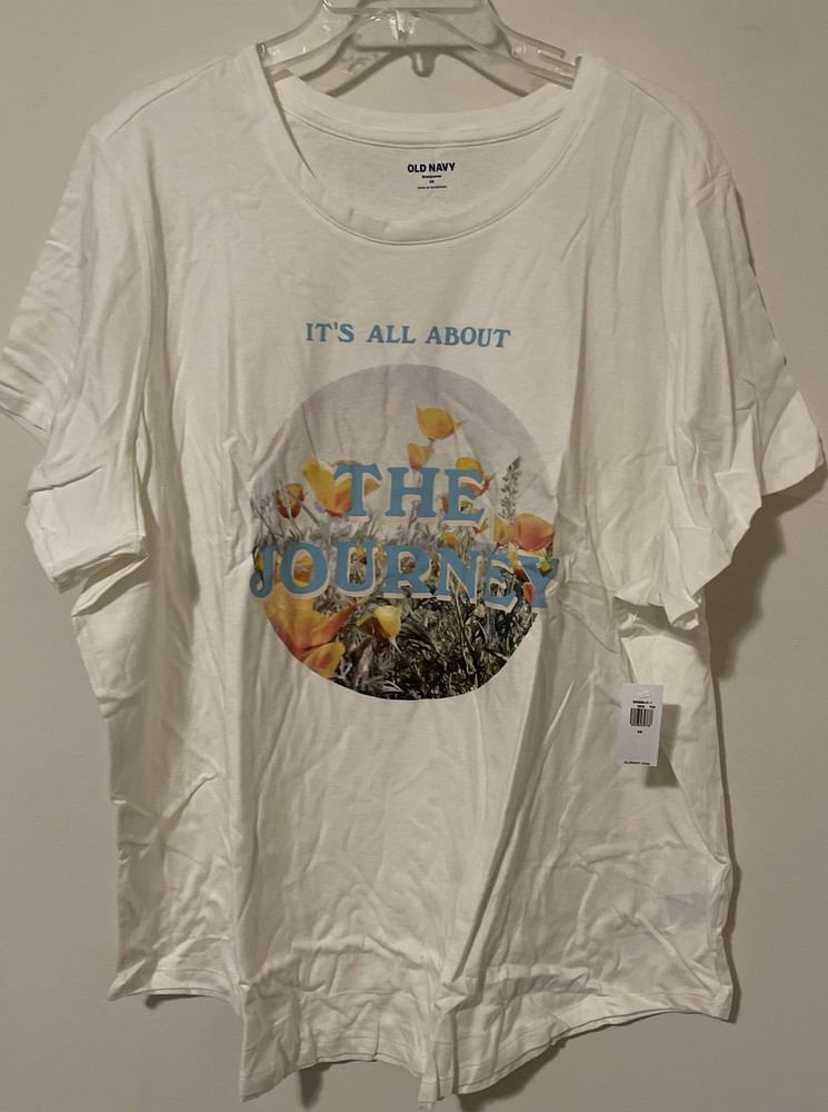 Old Navy Women’s Size 3x Off-White Cotton Everywear Tshirt NWT! A4420