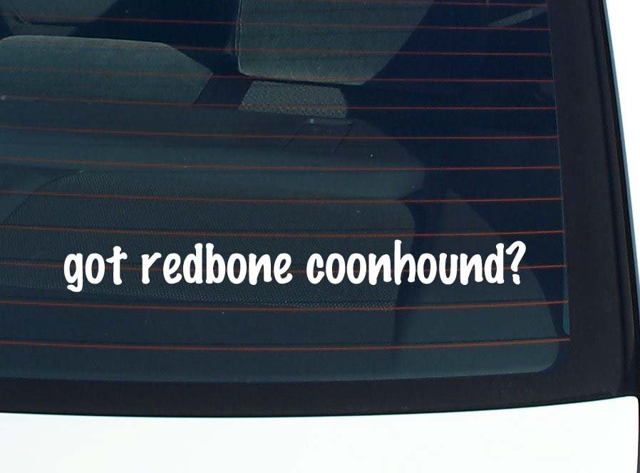 Redbone Coonhound Car Decal Funny Vinyl Bumper Sticker for Window
