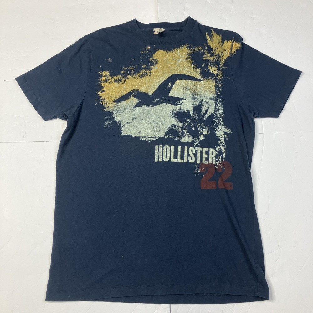Vintage Y2K Hollister T-Shirt Men XL Navy Single Stitch Beach Surfer 1922