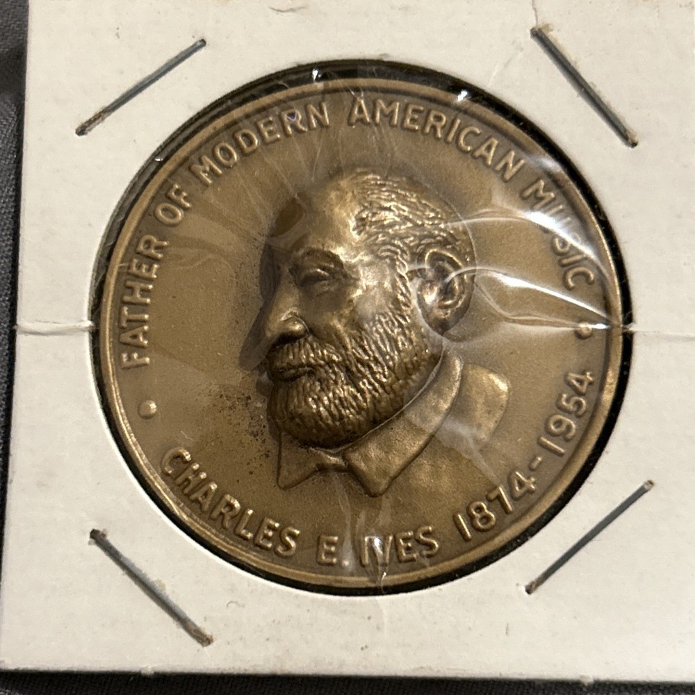 Beautiful Danbury Coin Club Charles Ives  Medallic Art Co High Relief Medal,1967