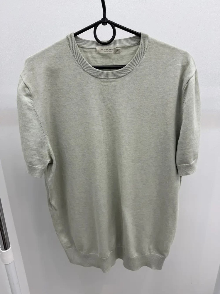 Suitsupply Silk Cotton Knit T-shirt Tee Size XL