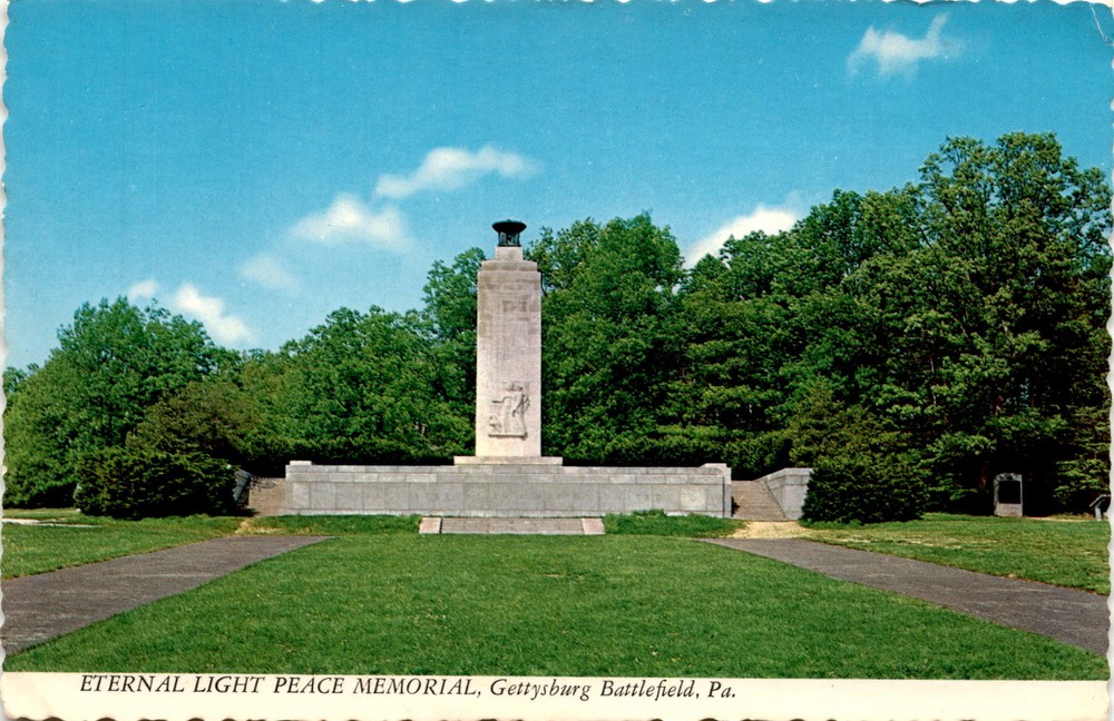 Gettysburg Battlefield, Pennsylvania, Eternal Light Peace Memorial, Postcard