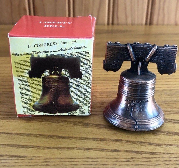 Liberty Bell Souvenir Metal Replica Collectible  Decor w Original Box