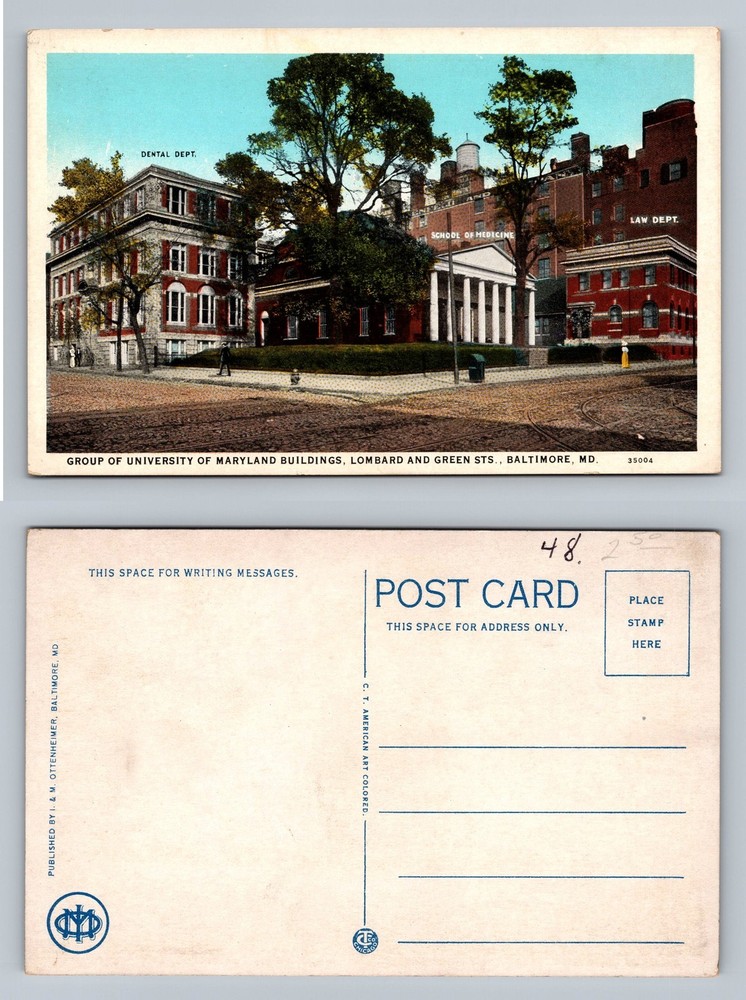 Baltimore, MD-Maryland, Univ of Maryland Campus Souvenir View Vintage Postcard