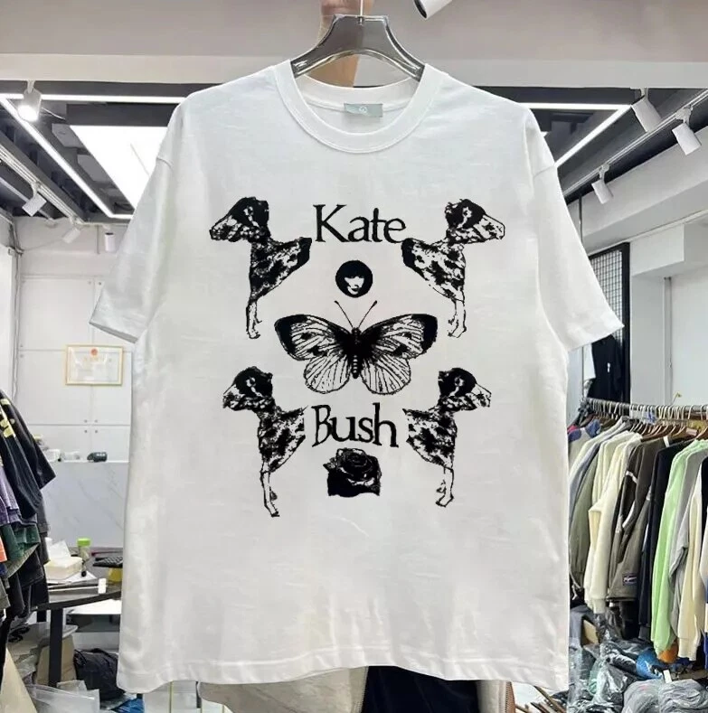 Kate Bush Graphic Retro Style White Short Sleeve Unisex Tshirt HK066
