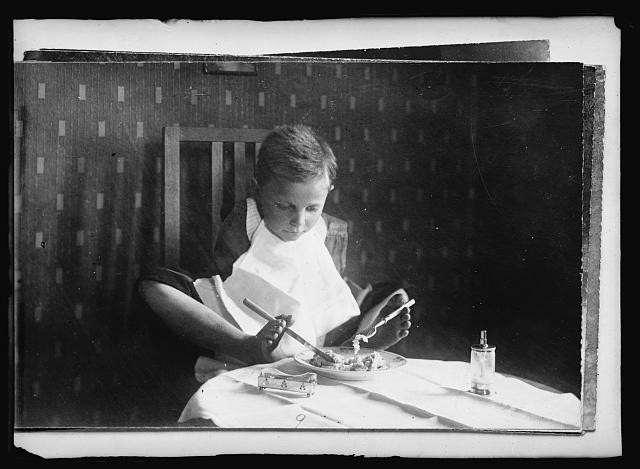 Prague Czechoslovakia 1919 Crippled Frankie Dining School for Crippled Children