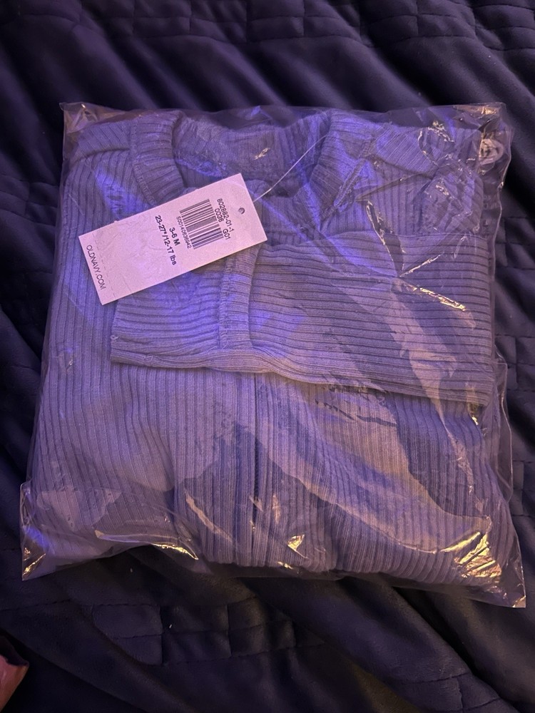 Old Navy Blue Long Sleeve 3-6 Months Bodysuit