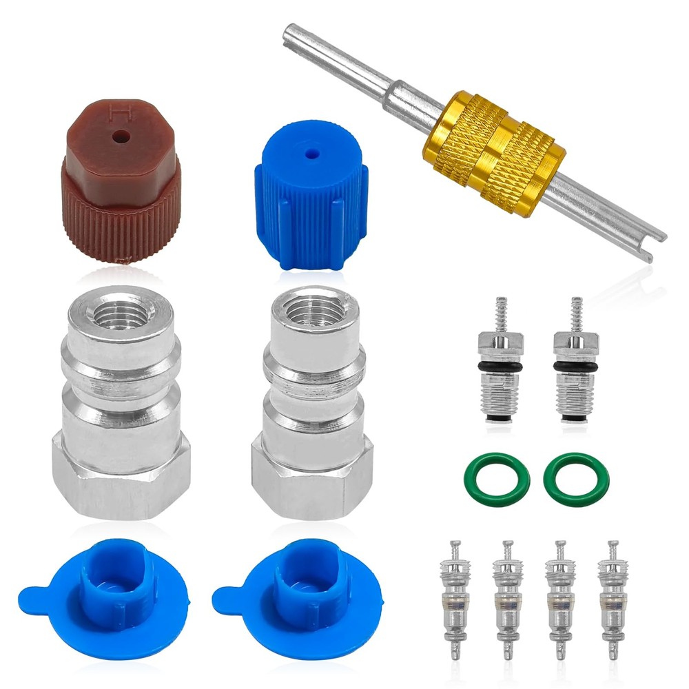 R12 to R134A Conversion kit, AC Retrofit Fitting Adapter Kit,R12 R22 to R134A...