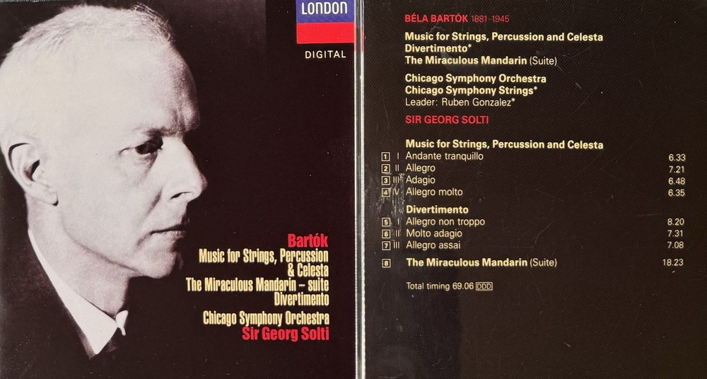 Bartok—Music for Strings/Divertimento/Miraculous Mandarin (Solti). CD