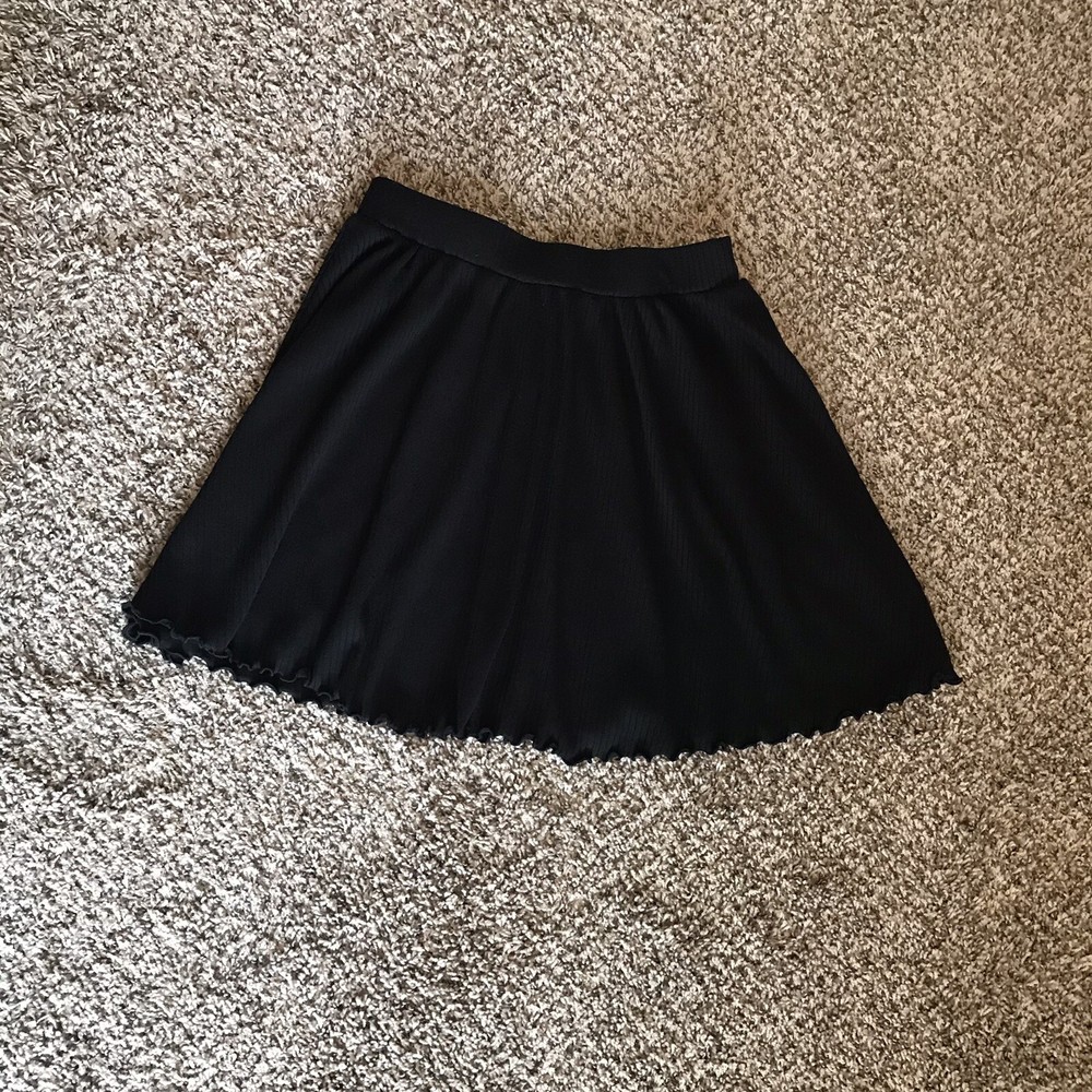 Blue Blush Skirt Medium Black Soft Skater Mini