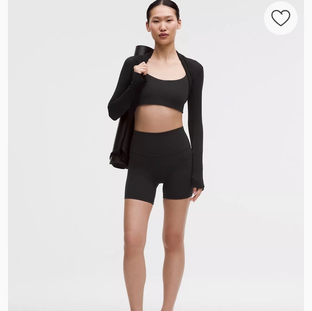 lululemon black stretchy biker shorts size Medium
