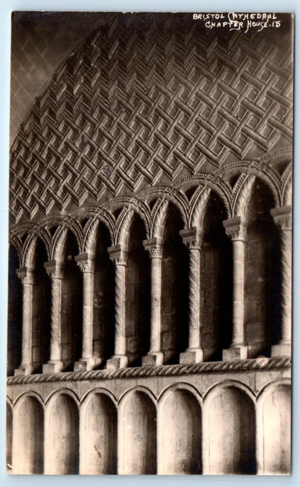 RPPC Bristol Cathedral Chapter House - ENGLAND UK W.A. Call Postcard