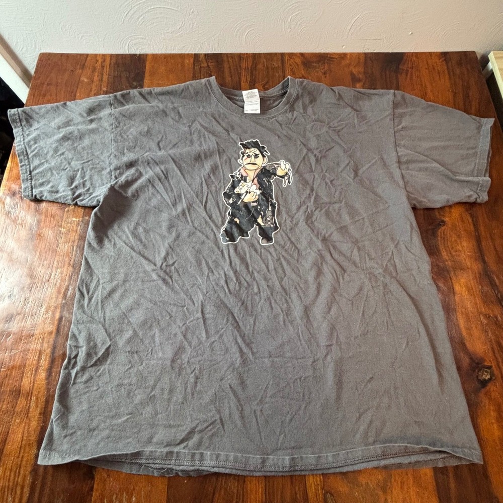 Vintage Gildan Fight Club Tyler Durden Graphic T-Shirt 2XL Charcoal Gray Cotton