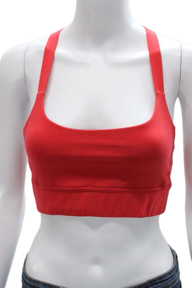 Beyond Yoga Womens Scoop Neck Stretch Knit Sports Bra Red Size SmallFree Shipping in US $100+ Orders | $6.95 Orders Below