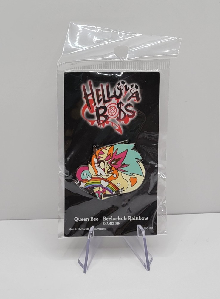 Helluva Boss Queen Bee Beelzebub Rainbow Enamel Pin Vivziepop Sharkrobot