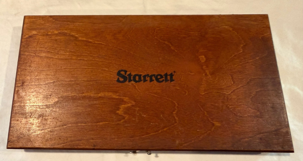 Vintage Original Starrett Micrometer Wood Case 12.5