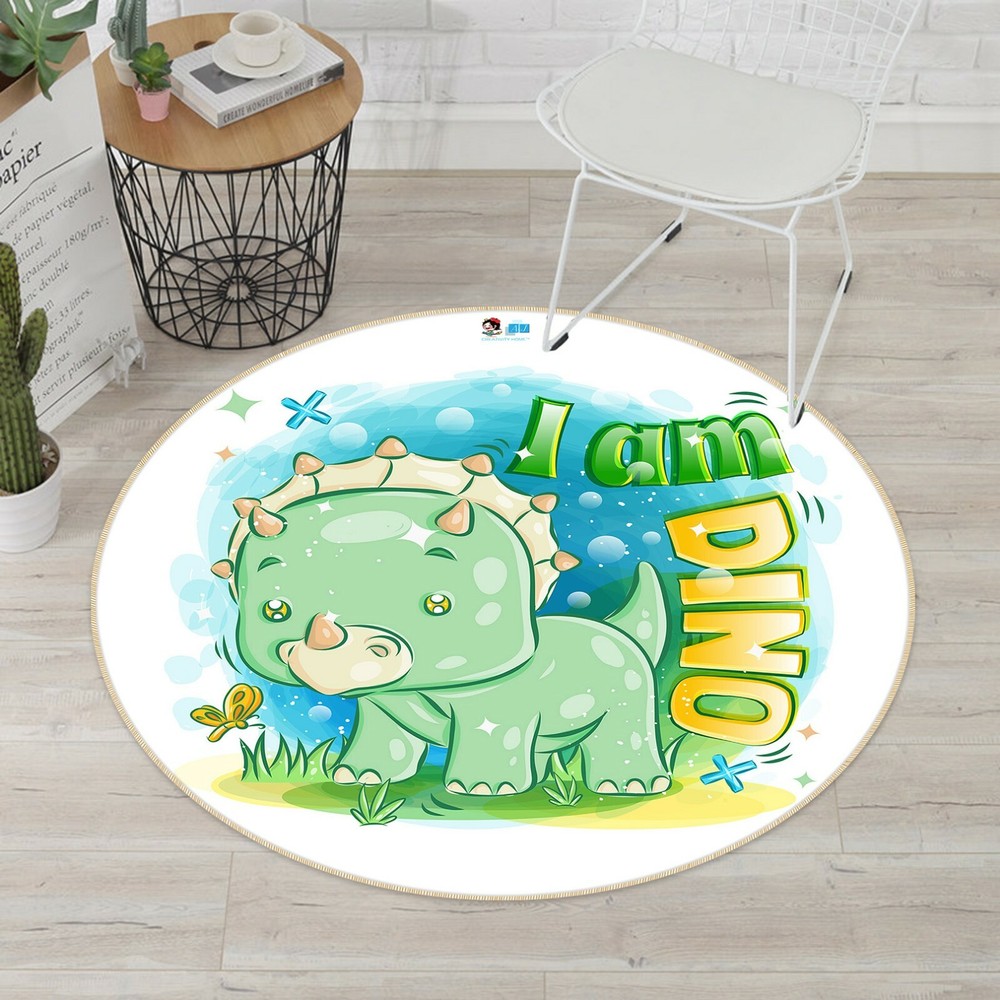 3D Cartoon Cute Dinosaur NAO4704 Game Rug Mat Elegant Photo Carpet Mat Fay