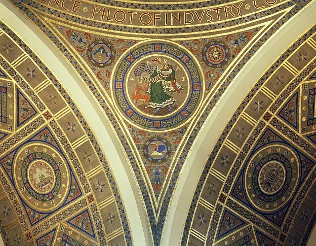 Washington D.C. National Academy of Sciences Mural Detail 1980s-2000s