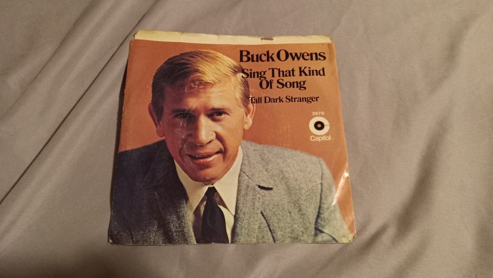 BUCK OWENS “Tall Dark Stranger” 45-Picture Sleeve Only -D50