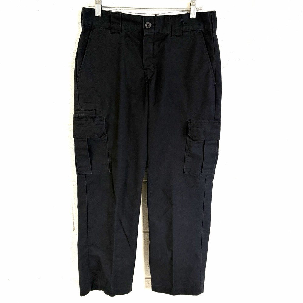 Dickies Cargo Pants Men’s 32x30 Black Straight Relaxed Utility Workwear Uniform