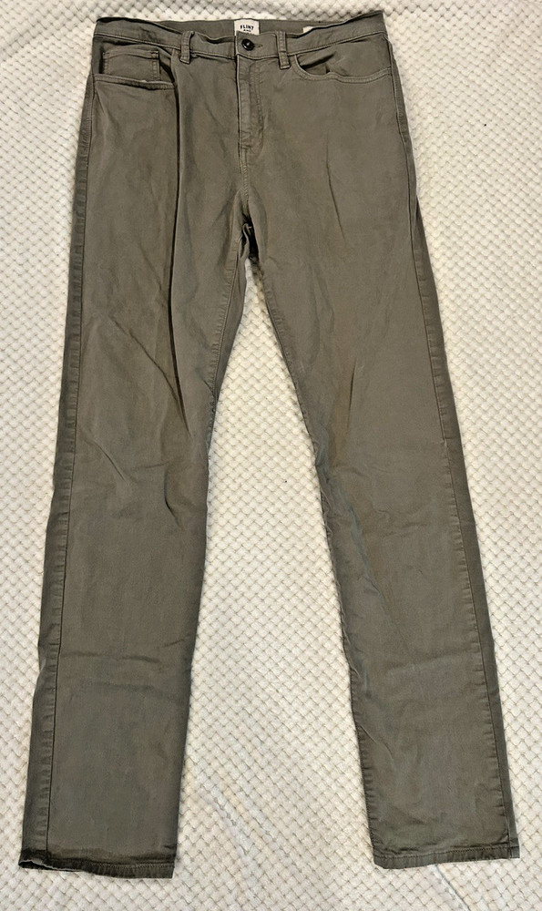 Flint and Tinder Pants Mens 32x34 Green Tapered Fit Stretch Chino