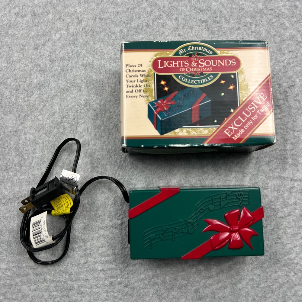 Vintage Mr. Christmas Lights & Sounds Music Box Light Synchronizer Holiday Retro