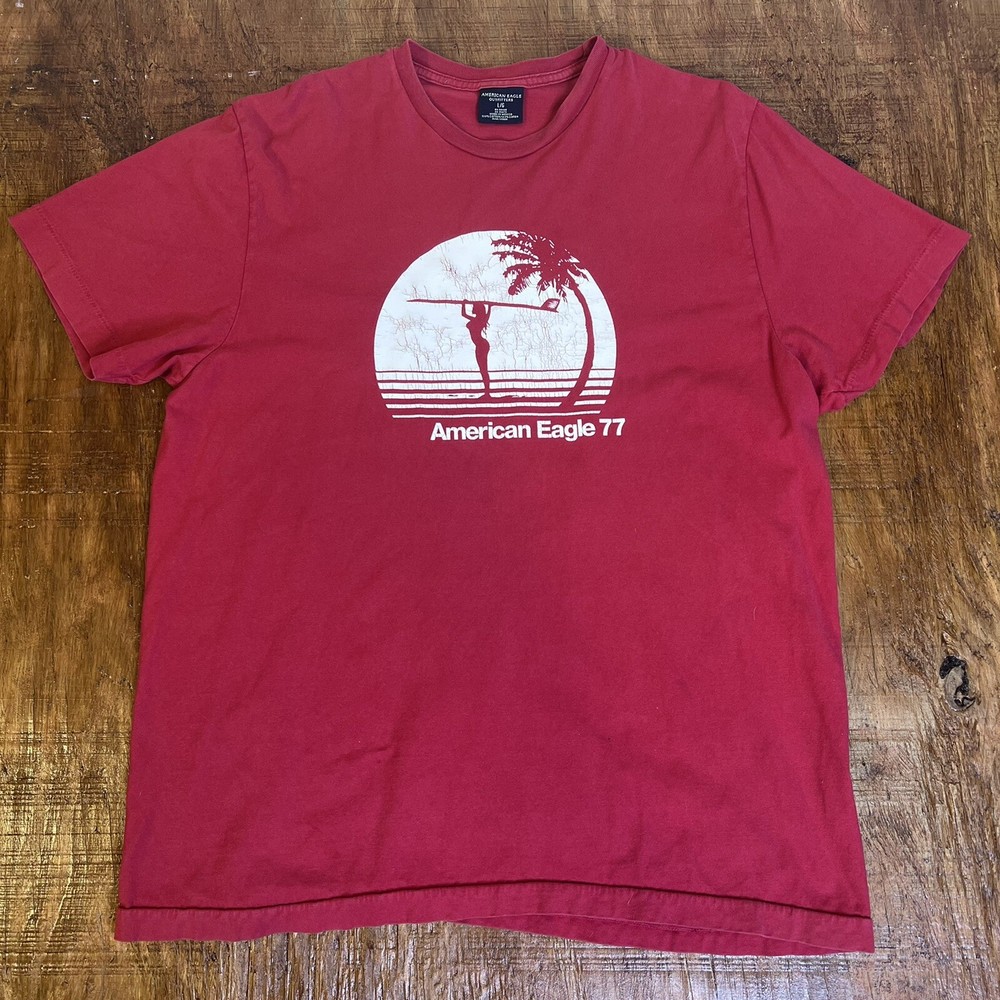 Vintage  American Eagle T shirt Y2K Single Stitch Men’s Size Large  1977 Graphic