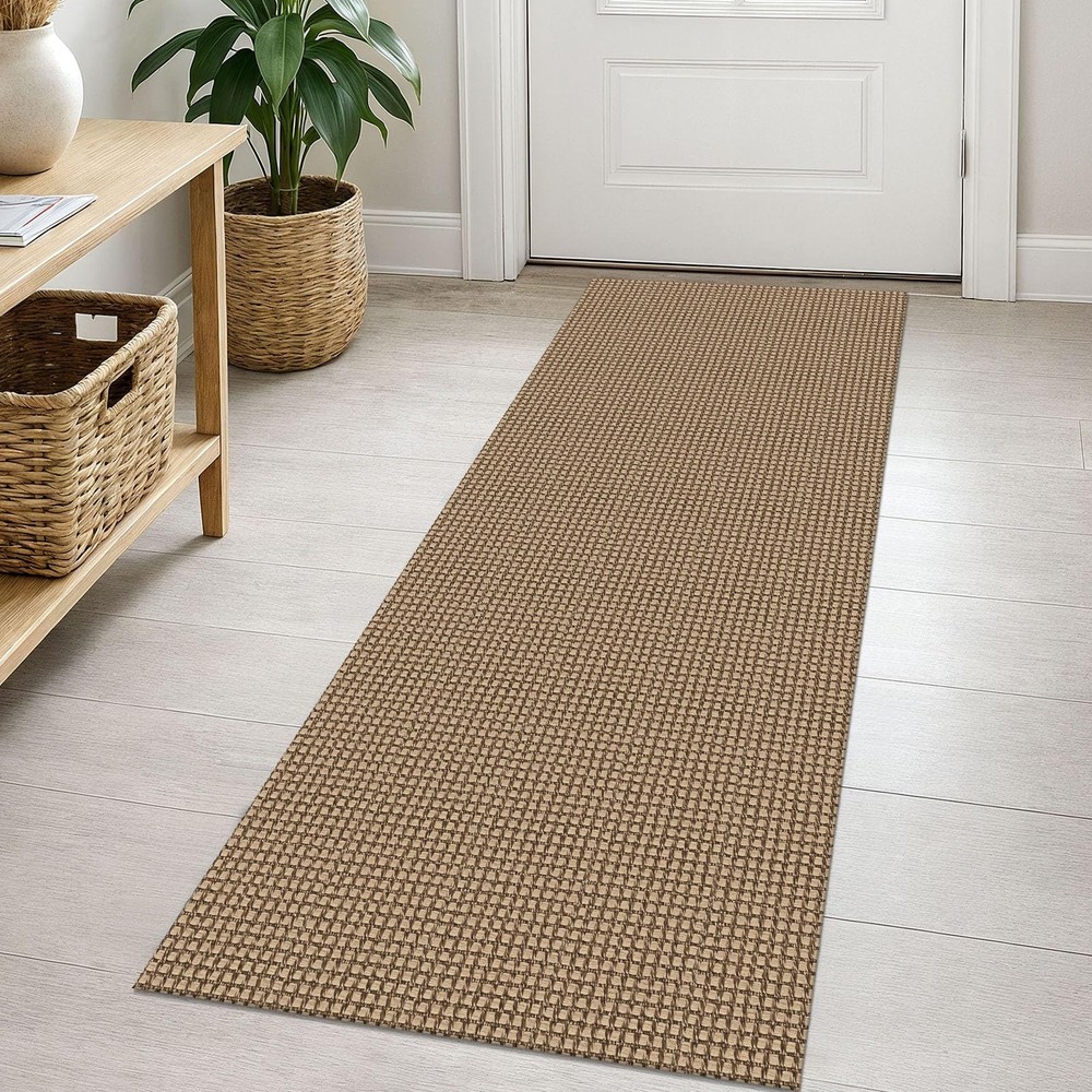 Woven Runner Rug 2x5 Ft Washable Runners for Hallways Cotton Non Slip Rubber ...