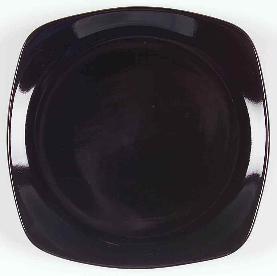 Gibson Designs Sensations II Black Square Salad Plate 4733483
