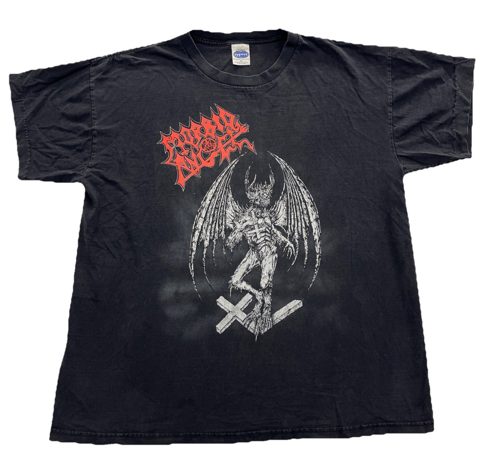 Morbid Angel Gargoyle Tour Shirt XL Cygnus Death Metal Band Tee Faded