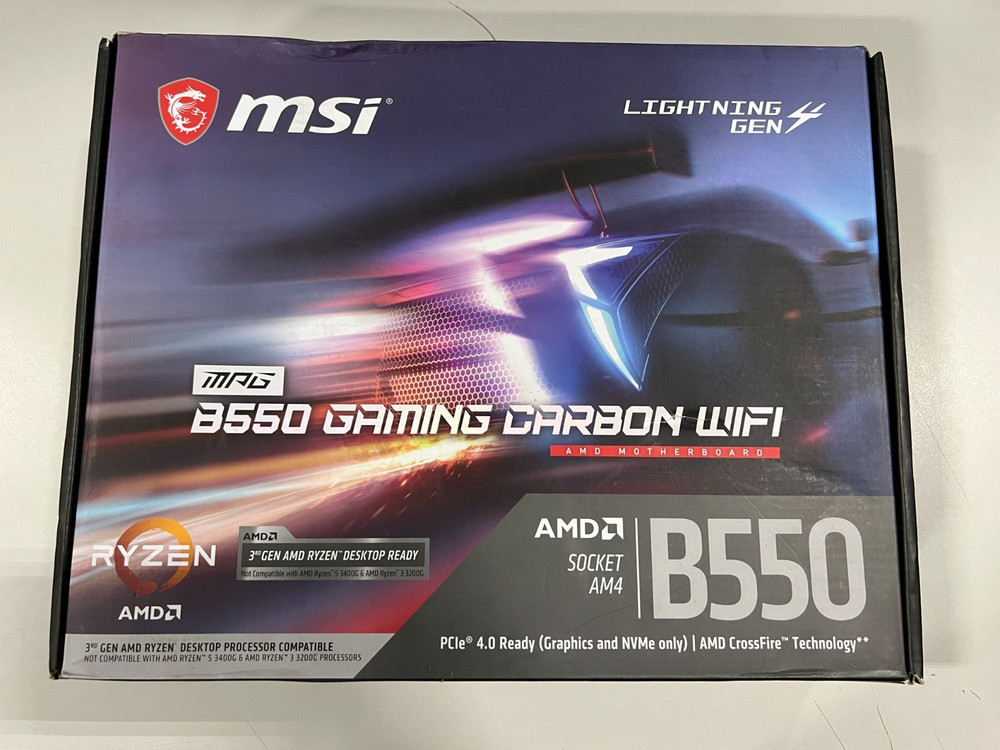 MSI MPG B550 GAMING CARBON WIFI Socket AM4 DDR4 Motherboard (7C91-002R)