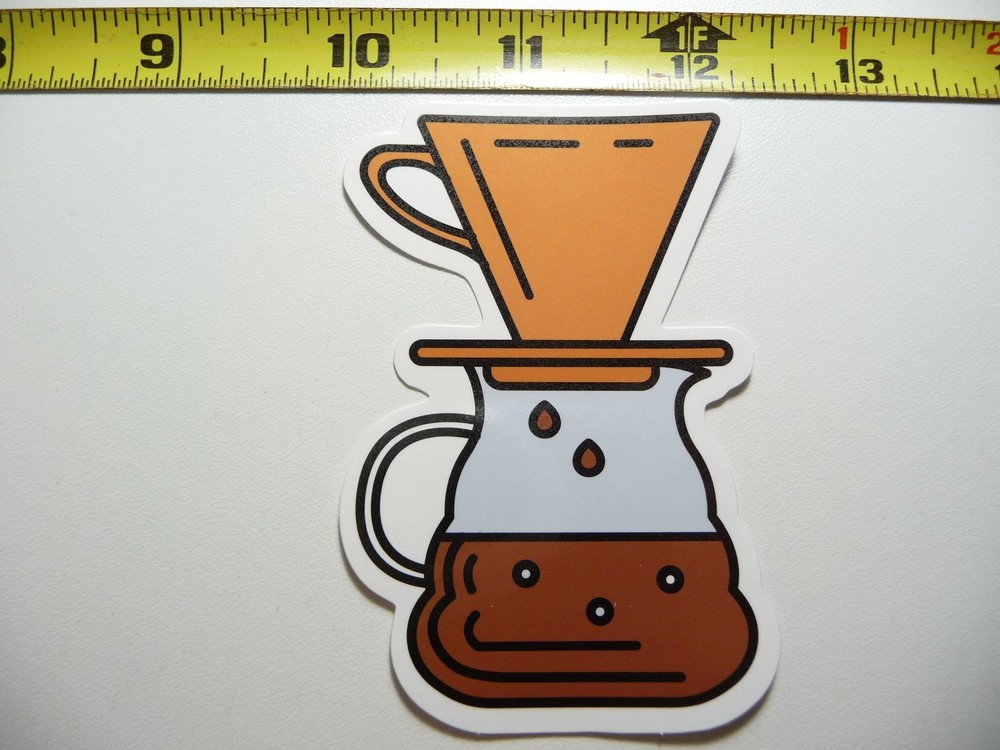Barista Side View Coffee Lover Decal Sticker for Cafe