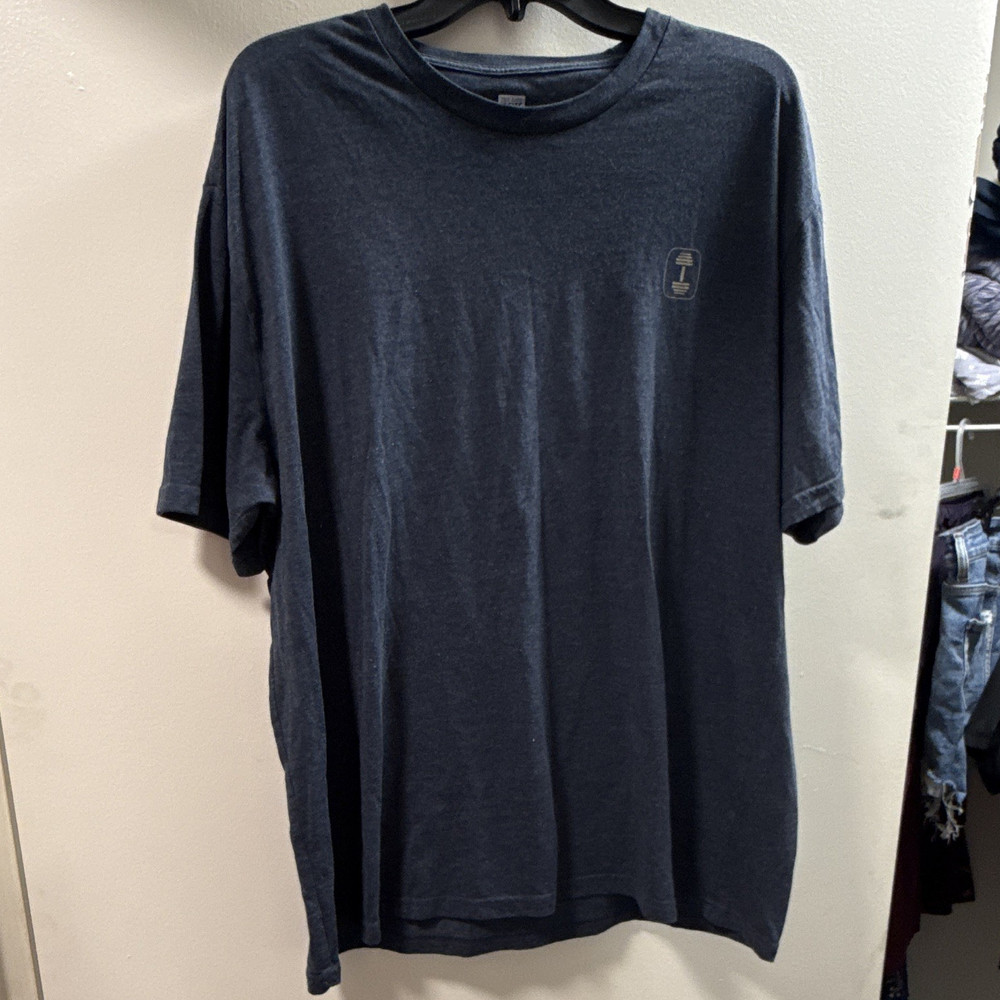 The Lift Box Men’s Graphic Print Fitness T-Shirt, Navy Blue, 2XL, Short Sleeve