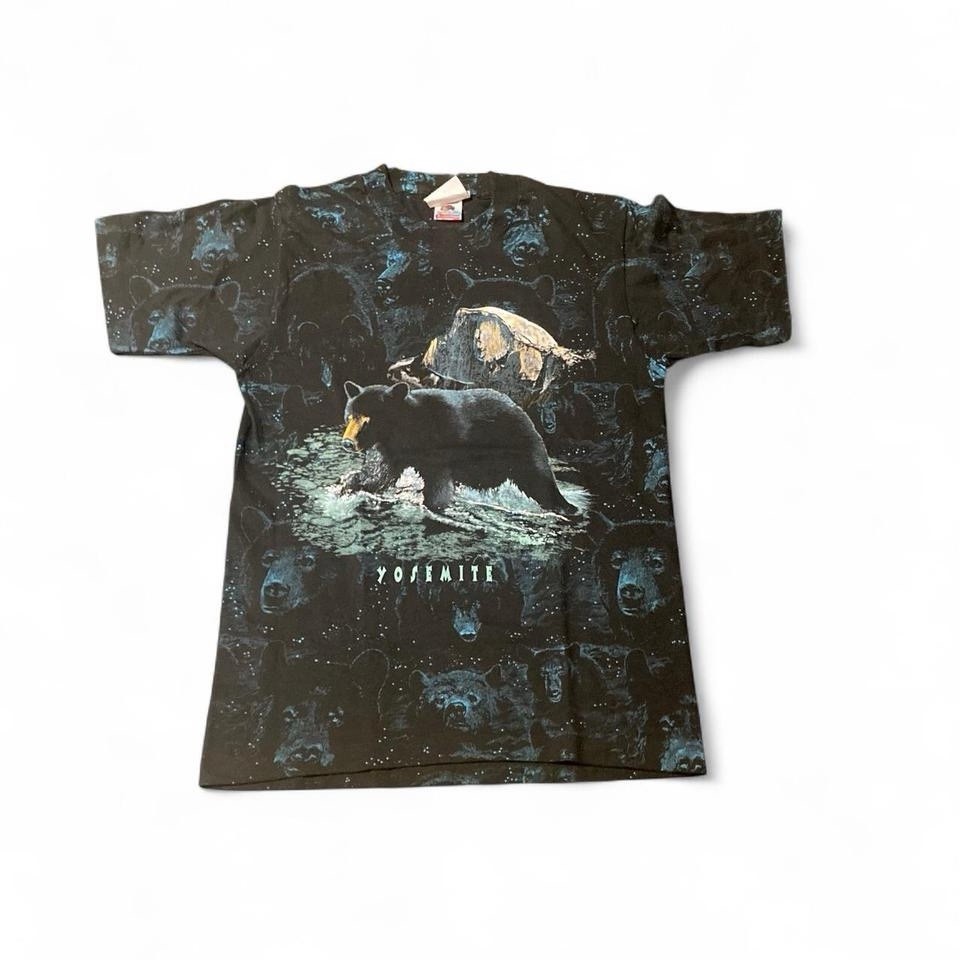 Vintage Yosemite T Shirt National Park Black Bear Size S Small Single-Stitch
