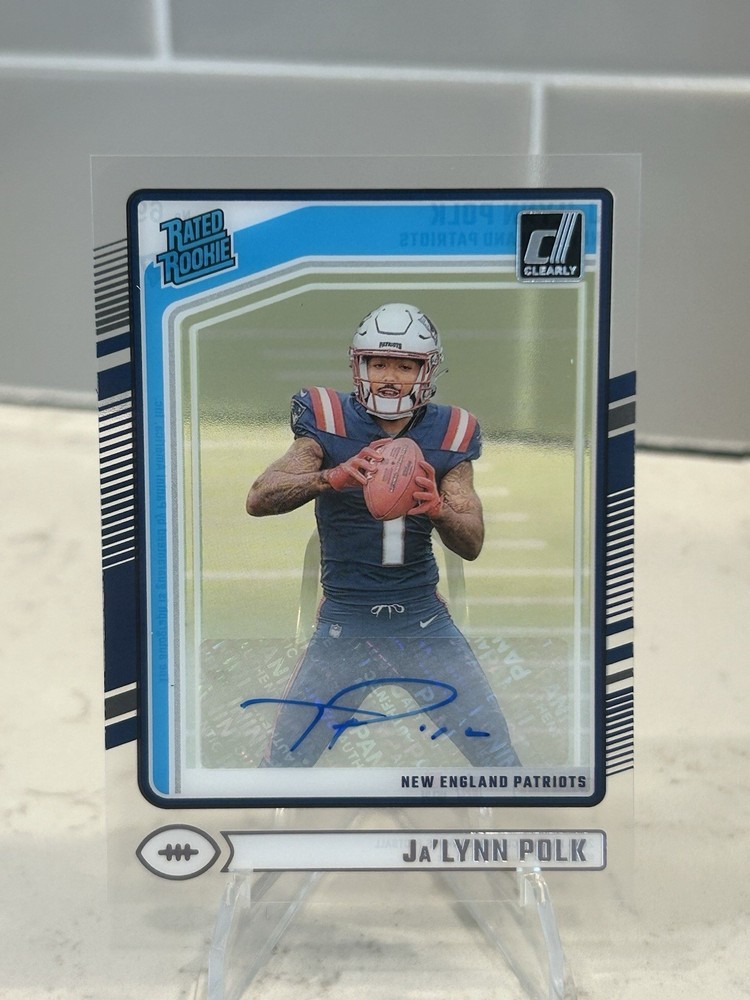 Ja'Lynn Polk 2024 Clearly Donruss Auto Rated Rookie RC