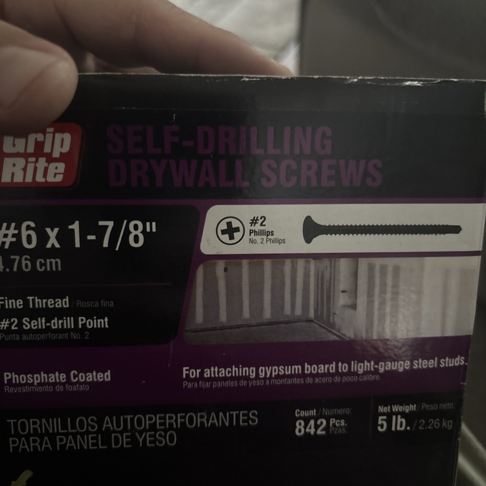 Grip Rite 5 Lb Self-Drilling Drywall Screws 1-7/8 Inch Length