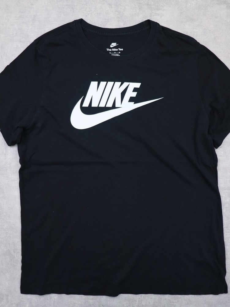 Nike T-Shirt Mens XL Graphic Print Crew Neck Short Sleeve, Black