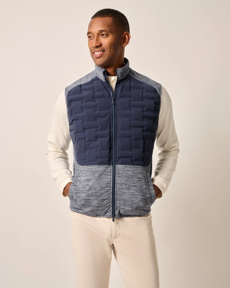 johnnie-O Ziglar Mixed Media Performance Vest Navy Size L