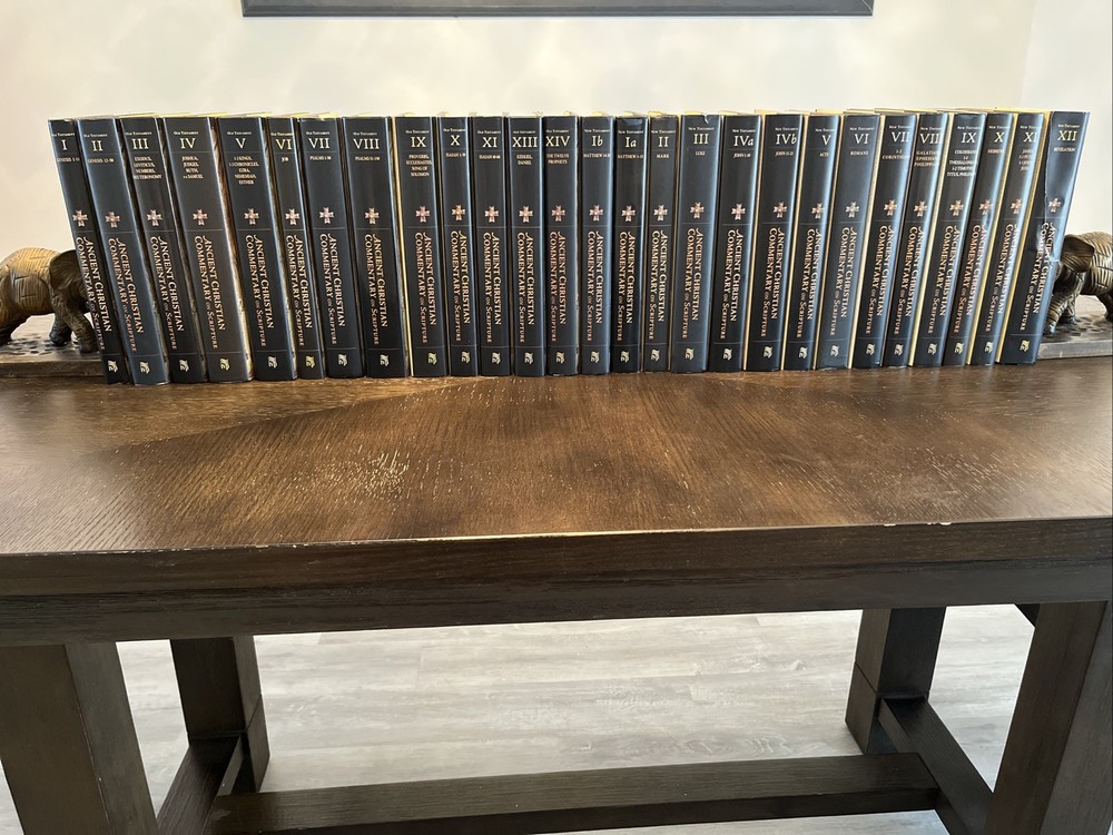 27 of 29 Volumes Ancient Christian Commentary Hardcover Linen Bound w/ Dust Jack