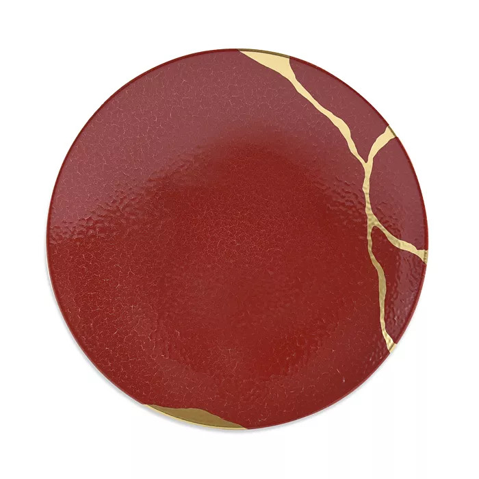 Bernardaud Kintsugi Charbon Coupe Salad Plate