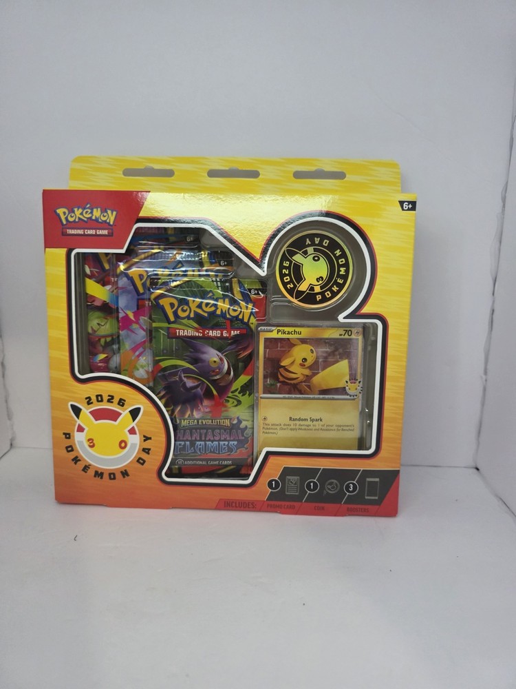 Collection Box Pokemon Booster Packs Pikachu Promo Card Coin 2026