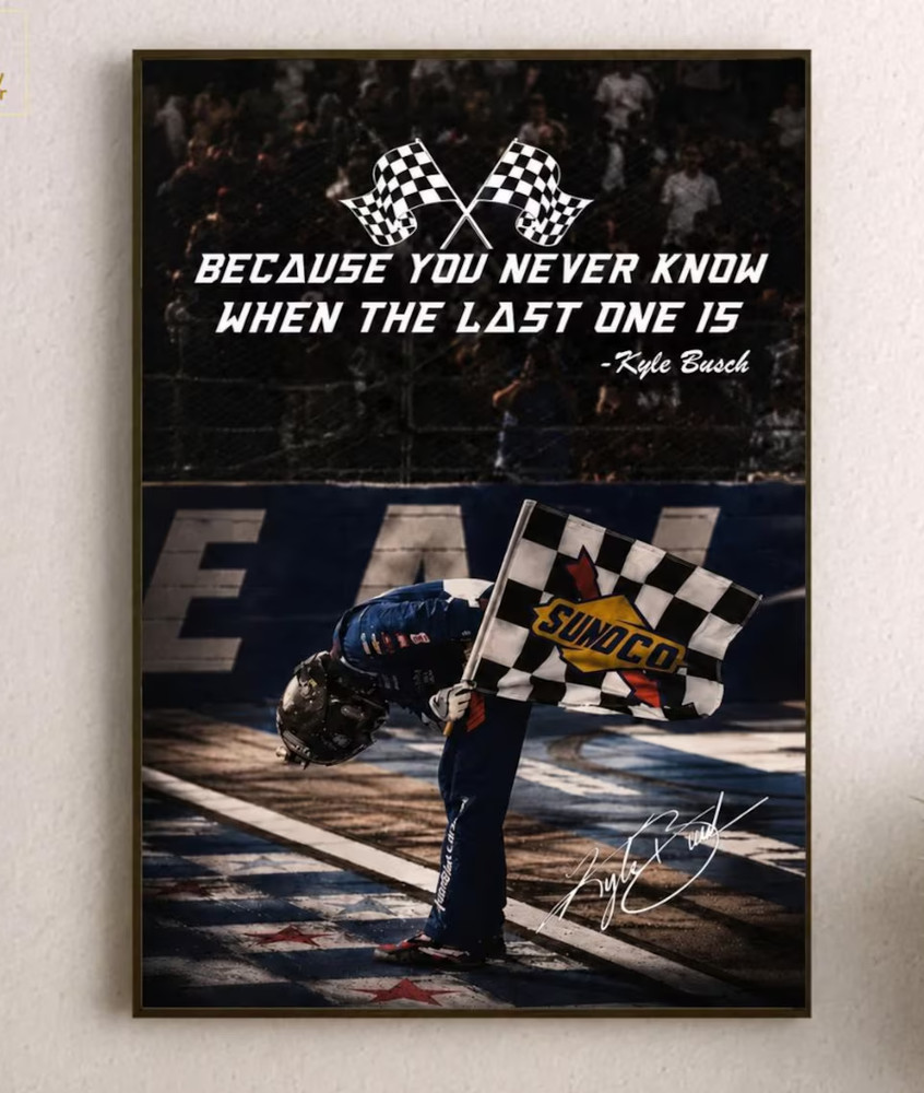 HOT! No Frame - Inspired Kyle Busch 8 Racing Poster, Car Racing Wall Art
