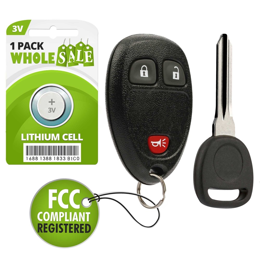 Replacement For 07 08 09 10 11 12 13 Chevrolet Silverado Key + Fob Remote