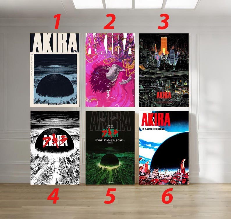Akira Anime Neo Tokyo Cyberpunk Classic Manga Movie Poster Set