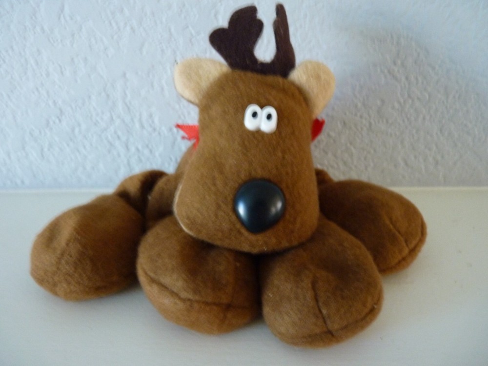 Vintage 1980's Hallmark RODNEY REINDEER Plush Beanbag Collectible 5